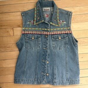 Vintage 90s BillBlass Jeans Denim Vest- Size Medium